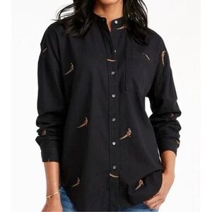 LL Bean Embroidered Pheasant Shirt